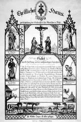 Christian House Blessing, with Illustration of the Weingarten Holy Blood Relic